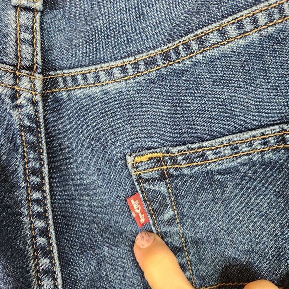 LEVI'S Jeans Womens 32 Medium Dark Blue Baggy Dad Jeans Premiums Baggy Loose 14 - Picture 6 of 12